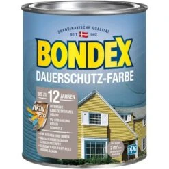 Bondex Dauerschutz-Farbe Schwedenrot Seidenglänzend 750ml