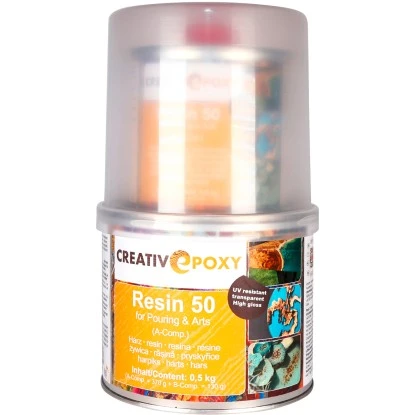 CreativEpoxy Resin 50 A+B 0,5 Kg Transparent 6 CreativEpoxy Resin 50 A+B 0,5 Kg Transparent – Bild 4