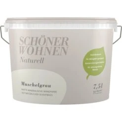 Schöner Wohnen Wandfarbe Naturell Muschelgrau Matt 7,5 L