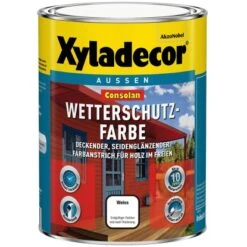 Xyladecor Consolan Wetterschutzfarbe Weiß Seidenglänzend 750 Ml