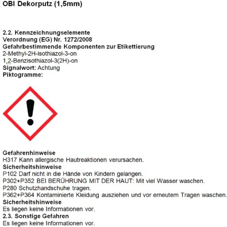 OBI Dekorputz Fein Körnung 1,5 Mm Weiß 20 Kg 4 OBI Dekorputz Fein Körnung 1,5 Mm Weiß 20 Kg – Bild 2