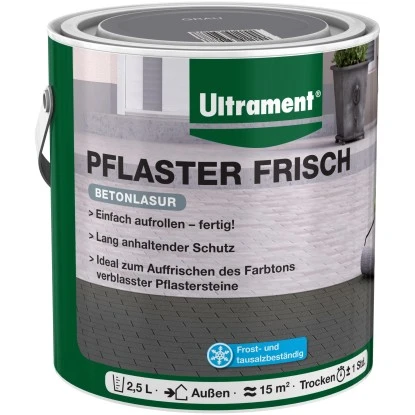 Ultrament Betonlasur Pflaster Frisch Grau 2,5 L 3 Ultrament Betonlasur Pflaster Frisch Grau 2,5 L