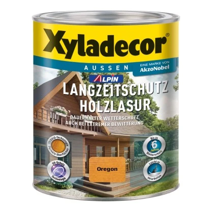Xyladecor Langzeitschutz Holzlasur Alpin Oregon 1 L 3 Xyladecor Langzeitschutz Holzlasur Alpin Oregon 1 L