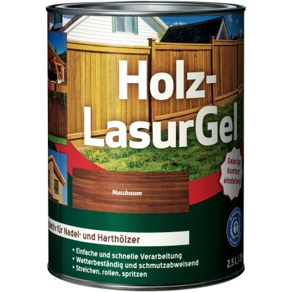 Holz-LasurGel Nussbaum 2,5 L 3 Holz-LasurGel Nussbaum 2,5 L
