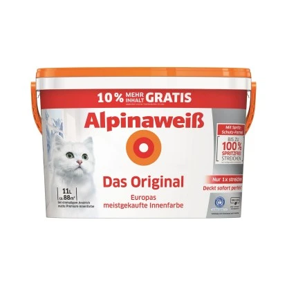 Alpinaweiß Wandfarbe Das Original Spritzfrei Matt 11 L 3 Alpinaweiß Wandfarbe Das Original Spritzfrei Matt 11 L