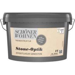 Schöner Wohnen Effektlasur Sandstein Trendstruktur Stone-Optik