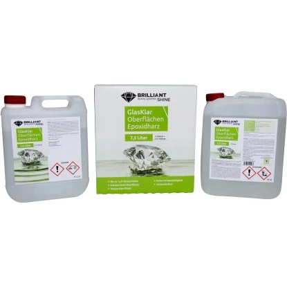 Brilliant Shine Gießharz Oberflächen A+B 7,5 L Transparent 3 Brilliant Shine Gießharz Oberflächen A+B 7,5 L Transparent