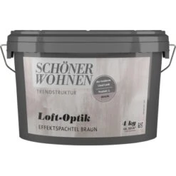 Schöner Wohnen Trendstruktur Loft-Optik Braun 4 Kg