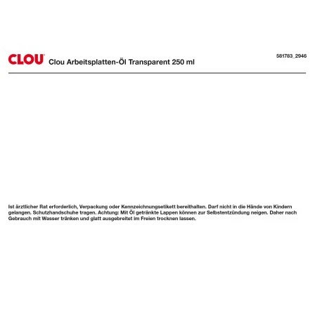 Clou Arbeitsplatten-Öl Transparent 250 Ml 4 Clou Arbeitsplatten-Öl Transparent 250 Ml – Bild 2