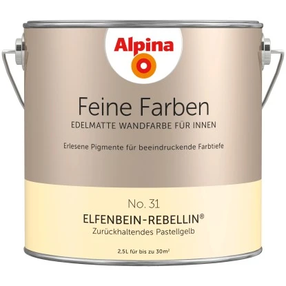Alpina Feine Farben No. 31 Elfenbein-Rebellin® Edelmatt 2,5 Liter 3 Alpina Feine Farben No. 31 Elfenbein-Rebellin® Edelmatt 2,5 Liter