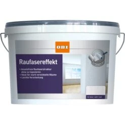 OBI Raufaser-Effekt Weiß Matt 5 L