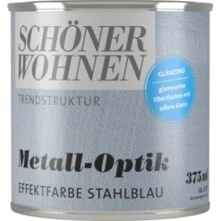 Schöner Wohnen Metall-Optik Glänzend Stahlblau 375 Ml