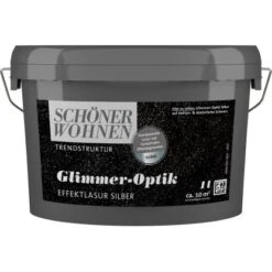 Schöner Wohnen Glimmer-Optik Effektlack Silber 1 L