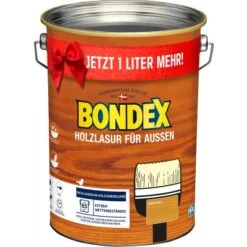 Bondex Holzlasur Für Außen Eiche Hell Seidenglänzend 5 L