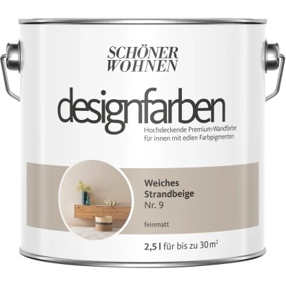 Schöner Wohnen Designfarben Weiches Strandbeige Matt 2,5 L 3 Schöner Wohnen Designfarben Weiches Strandbeige Matt 2,5 L
