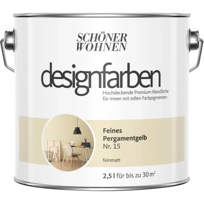 Schöner Wohnen Designfarben Feines Pergamentgelb Matt 2,5 L 3 Schöner Wohnen Designfarben Feines Pergamentgelb Matt 2,5 L