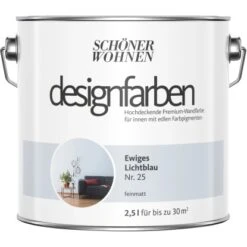 Hausfarben Rabatte 11 Schöner Wohnen Designfarben Ewiges Lichtblau Matt 2,5 L