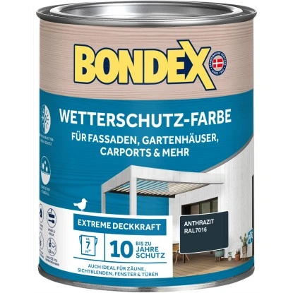 Bondex Wetterschutz-Farbe RAL 7016 Anthrazit 750 Ml 3 Bondex Wetterschutz-Farbe RAL 7016 Anthrazit 750 Ml