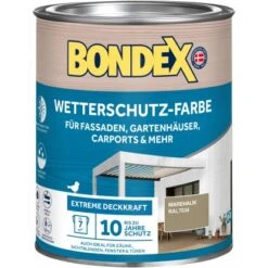 Bondex Wetterschutz-Farbe RAL 7034 Marehalm 750 Ml