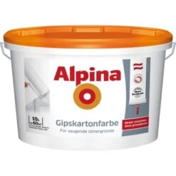 Alpina Gipskartonfarbe Weiß - Matt 10 L