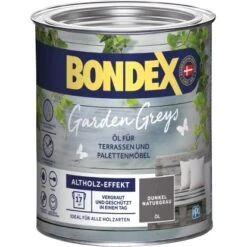 Hausfarben Rabatte 29 Bondex Garden Greys Öl Dunkel Naturgrau 750 Ml