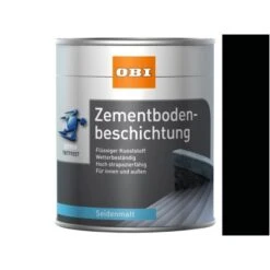 OBI Zementbodenbeschichtung RAL 9005 Tiefschwarz Seidenmatt 750 Ml
