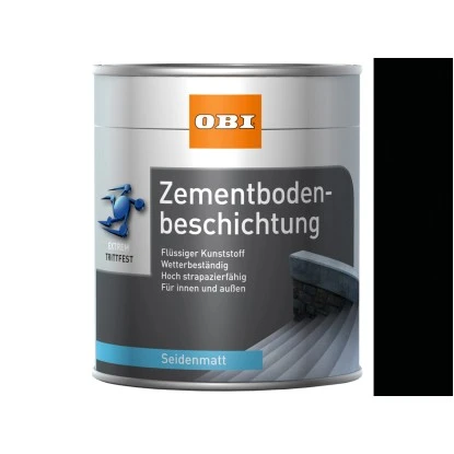 OBI Zementbodenbeschichtung RAL 9005 Tiefschwarz Seidenmatt 750 Ml 3 OBI Zementbodenbeschichtung RAL 9005 Tiefschwarz Seidenmatt 750 Ml