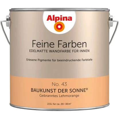 Alpina Feine Farben No. 43 Baukust Der Sonne® Edelmatt 2,5 Liter 3 Alpina Feine Farben No. 43 Baukust Der Sonne® Edelmatt 2,5 Liter