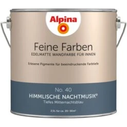 Hausfarben Rabatte 5 Alpina Feine Farben No. 40 Himmlische Nachtmusik® Edelmatt 2,5 Liter