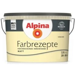 Alpina Farbrezepte Lichtes Gelb Matt 2,5 Liter