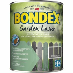Bondex Garden Lasur Dunkelgrau Seidenglänzend 0,75 L