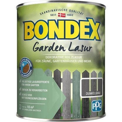Bondex Garden Lasur Dunkelgrau Seidenglänzend 0,75 L 3 Bondex Garden Lasur Dunkelgrau Seidenglänzend 0,75 L
